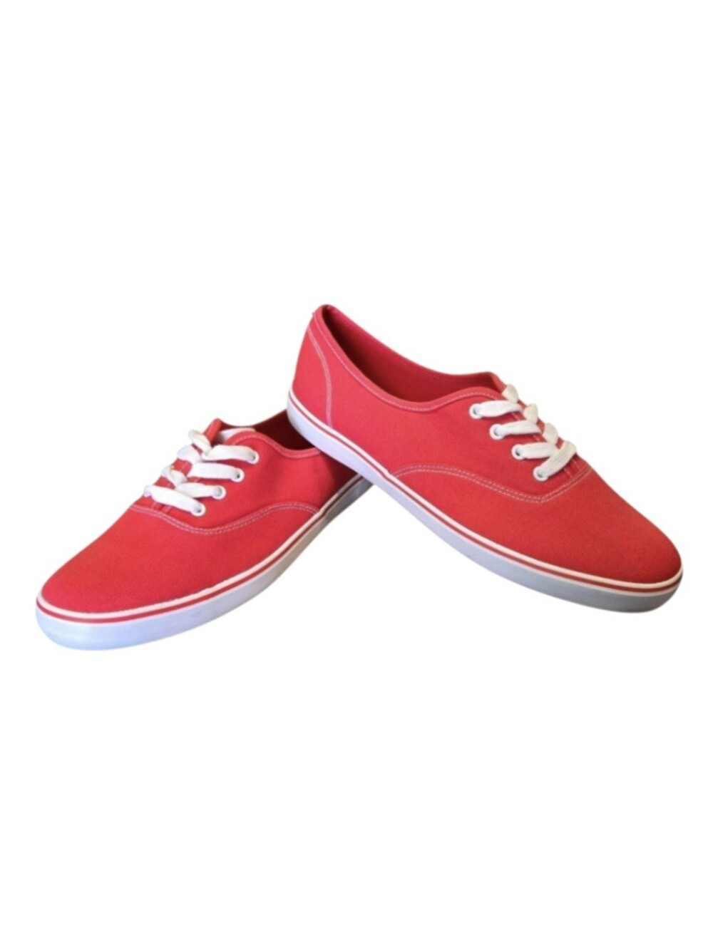 Old Navy Casual Prep Sneakers in Bright Coral Red, Size 10 Women's New!!